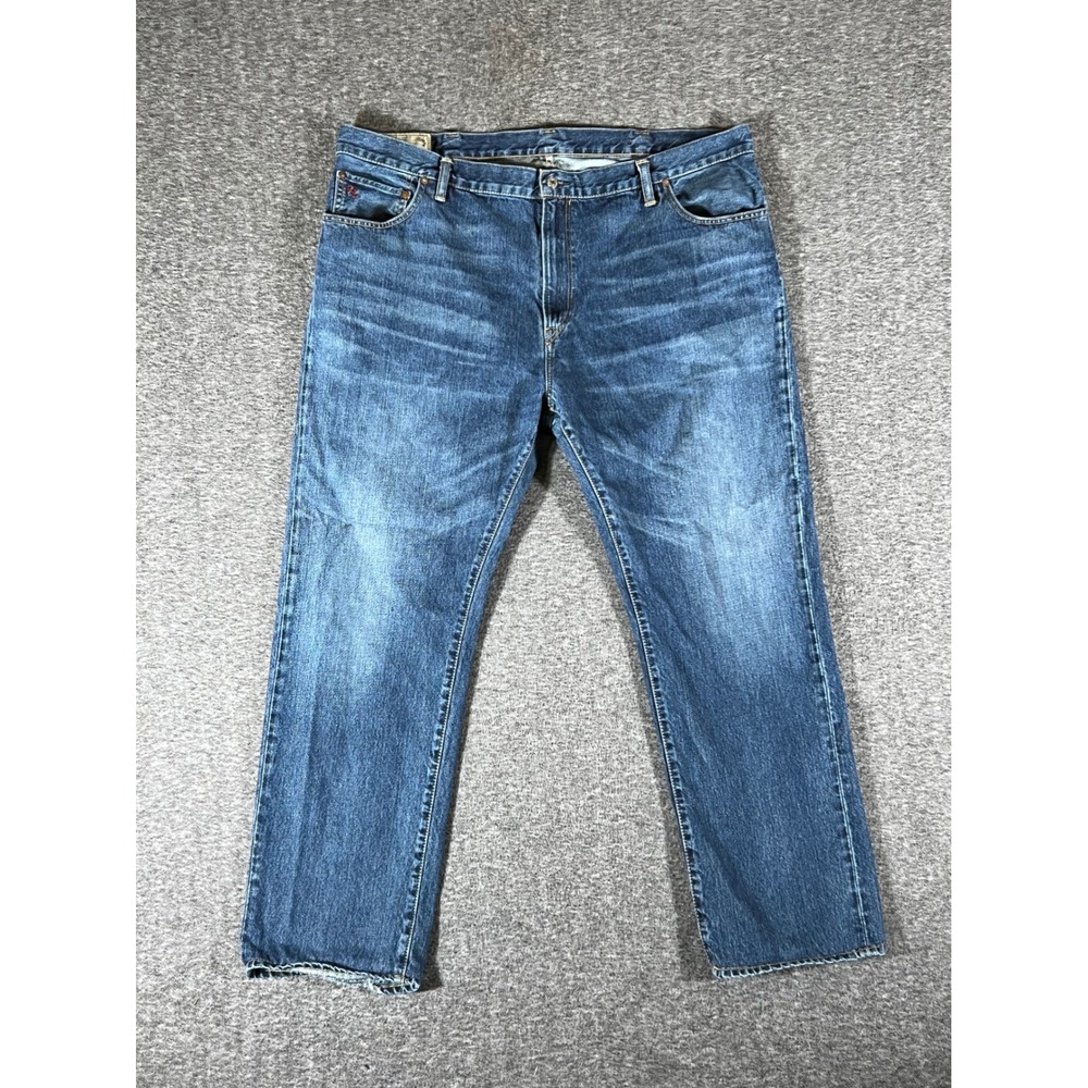 Polo Ralph Lauren Jeans Big Tall Straight Leg Blue Denim Warrick Mens 44BX30